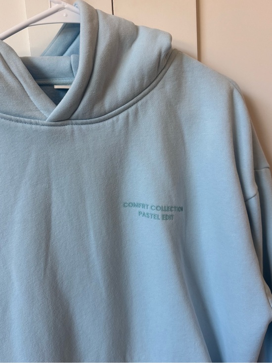 Comfrt Tops - Comfrt Pastel Hoodie Baby Blue Oversized Heavyweight Fleece